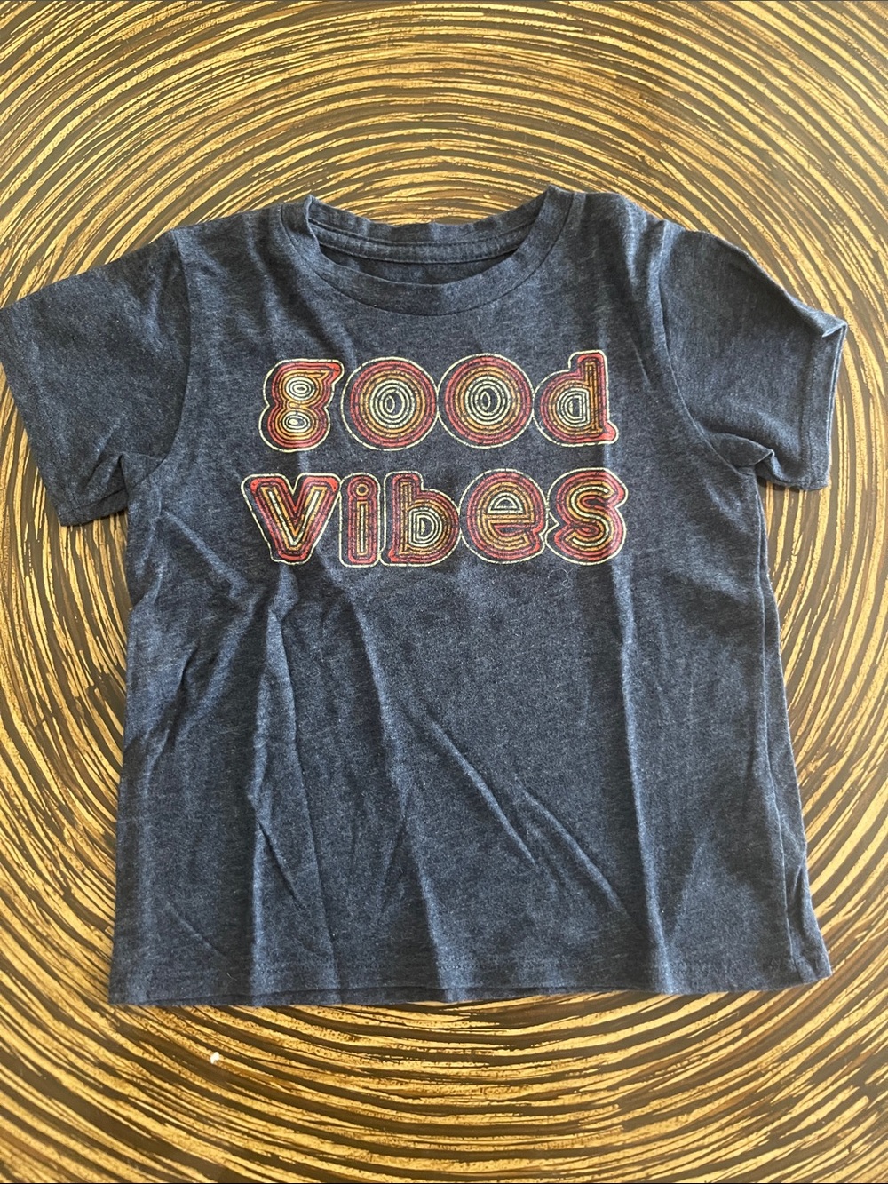 Rowdy Sprout Navy 'Good Vibes' Graphic Tee